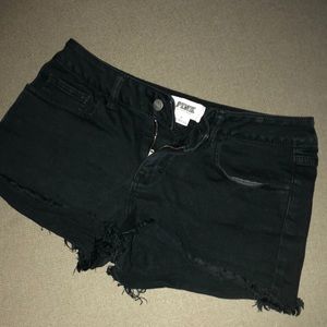VS PINK black denim shorts